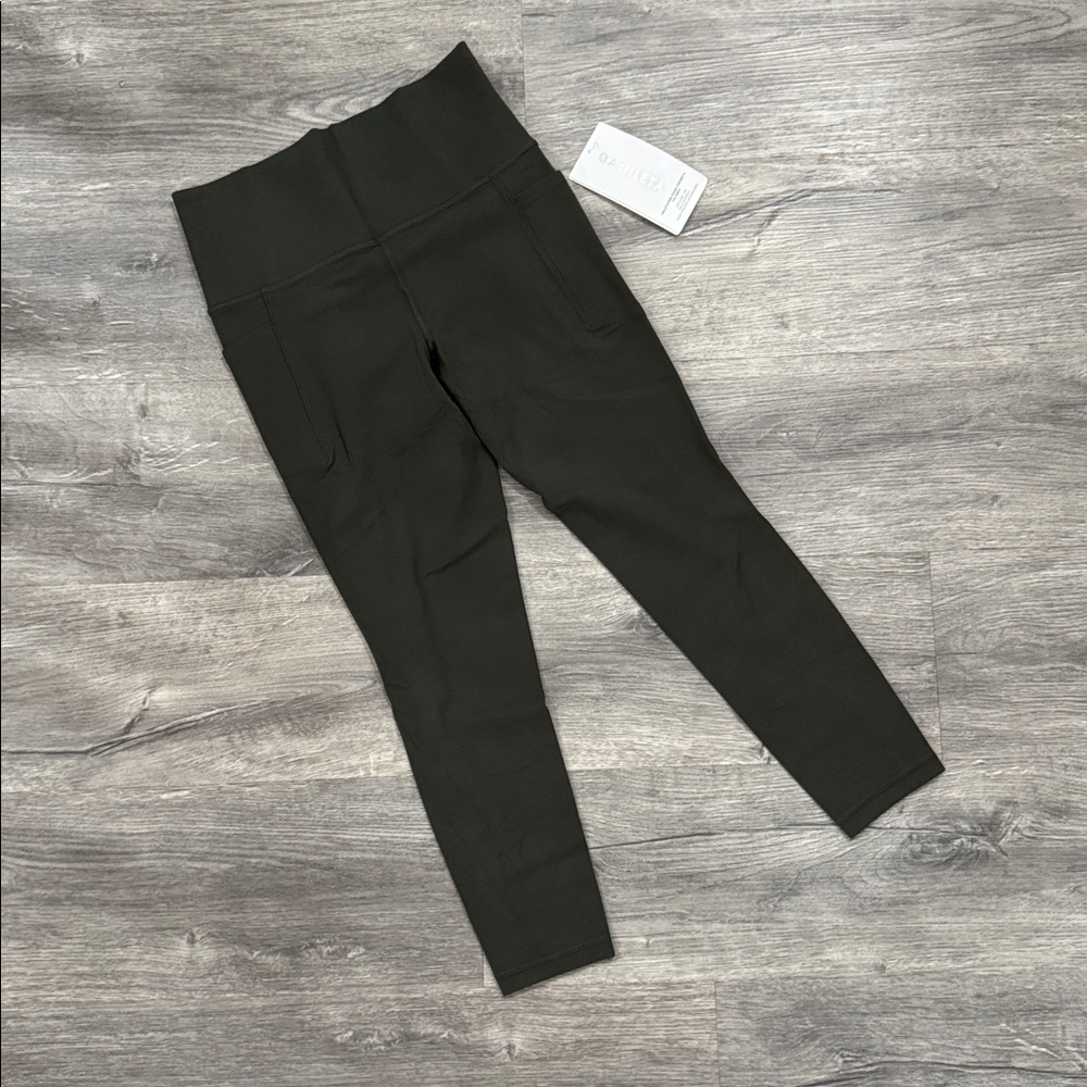NWT Athleta Salutation Stash Pocket II 7/8 "Peat Green" Tight / Legging - Picture 2 of 12